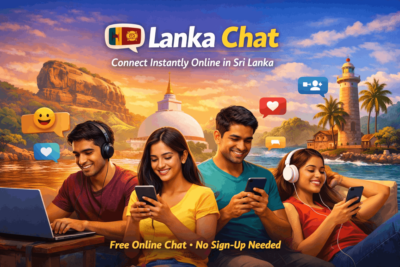 Sri Lanka Chat Rooms – Free Sinhala Chat, Video Chat & Random Chat Online